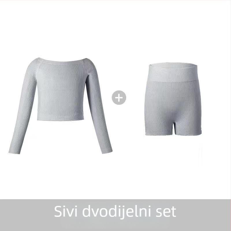 Dječji plesni komplet od pletene tkanine s dugim rukavima, za djevojčice, sve sezone, pamučna tkanina s podstavom od pamuka, 58% pamuk