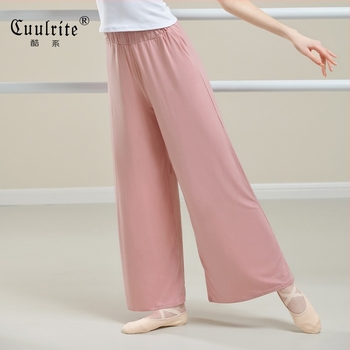 Pantalone za moderni ples za odrasle — široke ravne nogavice, modalna tkanina (93% modal), pogodne za balet