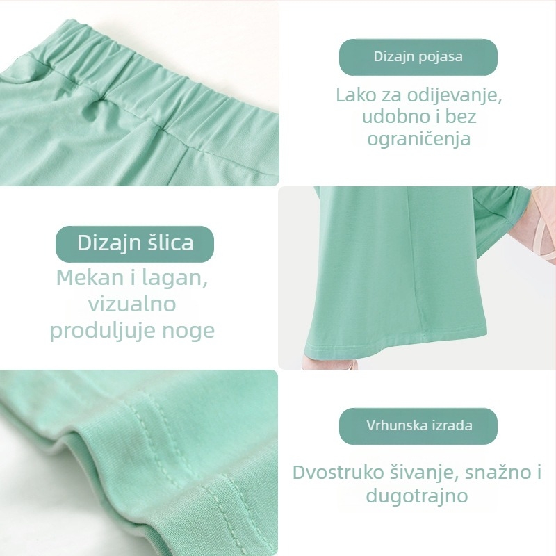 Pantalone za moderni ples za odrasle — široke ravne nogavice, modalna tkanina (93% modal), pogodne za balet