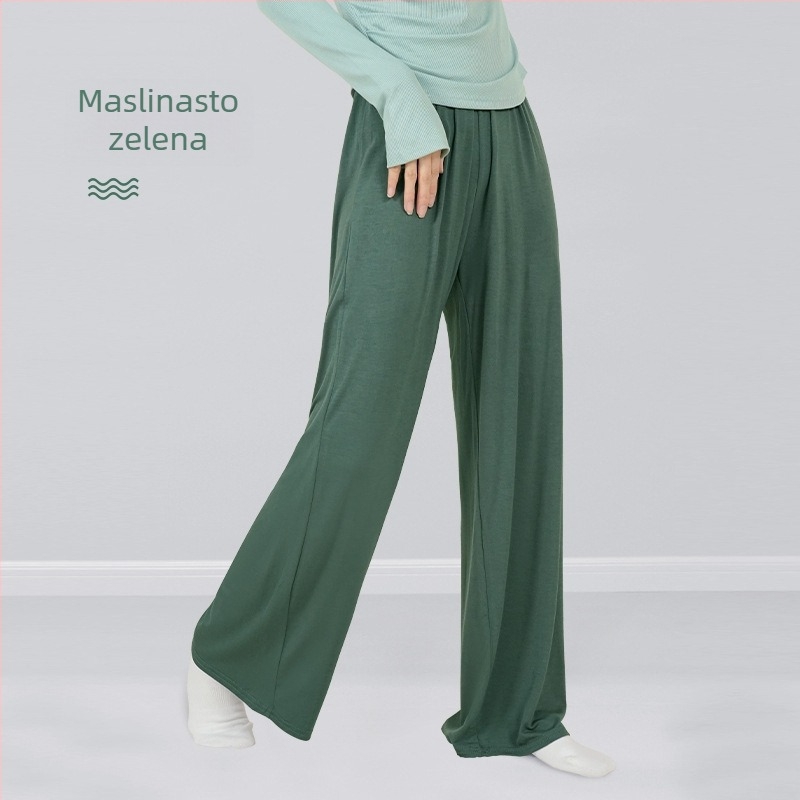 Pantalone za moderni ples za odrasle — široke ravne nogavice, modalna tkanina (93% modal), pogodne za balet