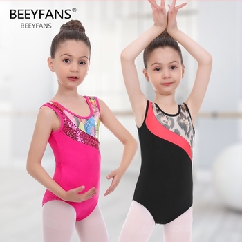 Dječji kostim za gimnastiku i ples — mekana obrada tkanine, poliesterska smjesa 85%, za vježbu, jednostavan stil, BEEYFANS
