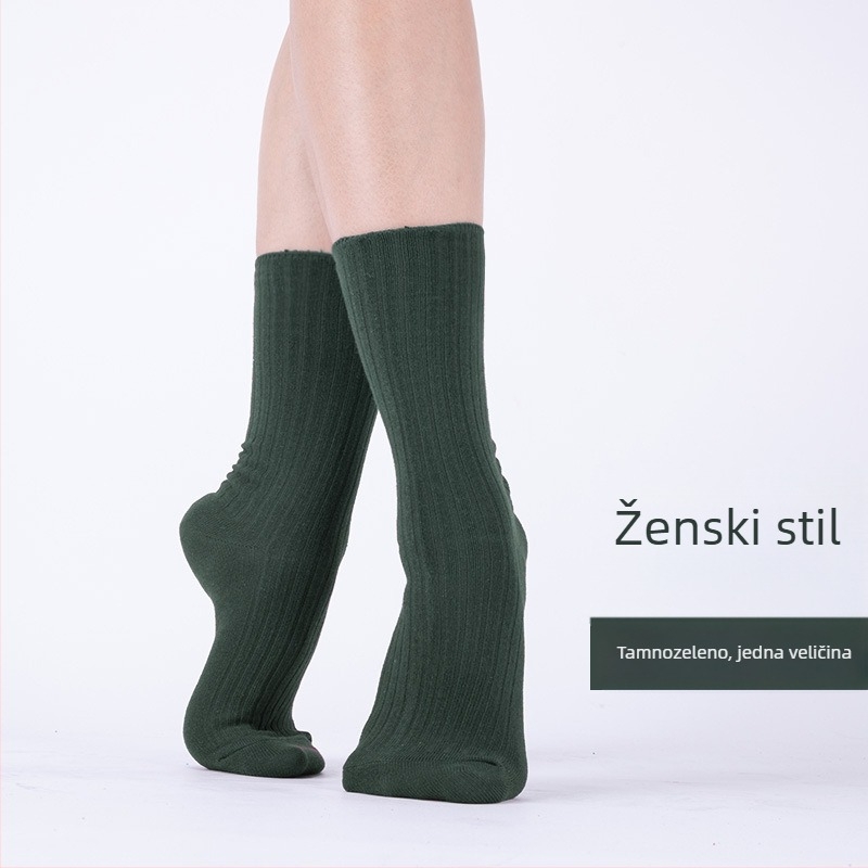 Unisex čarape za ples srednje duljine od pamuka za moderni i džez ples, pleteni materijal; pamuk 75,8%, poliester 21,4%, elastan 2,8%; podstava pamuk; za unutarnju upotrebu