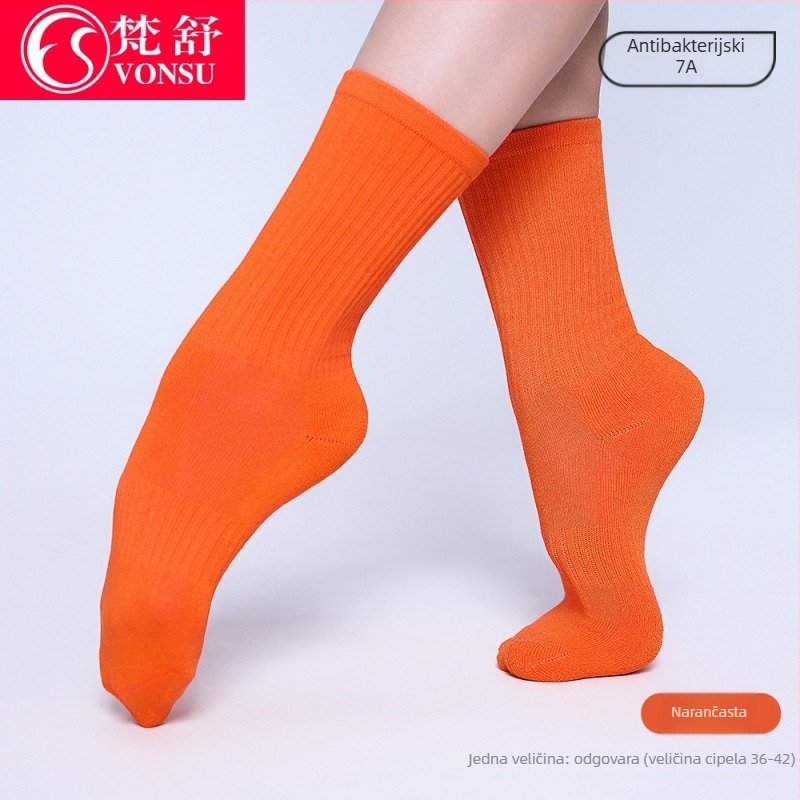 Plesne čarape za moderan i klasičan balet — protuklizne, srednje duljine, unisex, ojačane za vježbanje