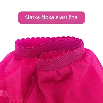 Dječja baletna suknja od šifona za vježbanje, s elastičnim pasom, stil princeze
