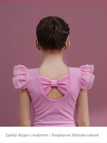 Dječja pamučna plesna haljina za vježbanje – 95% pamuk, za djevojčice, 3–8 godina, kineski ples