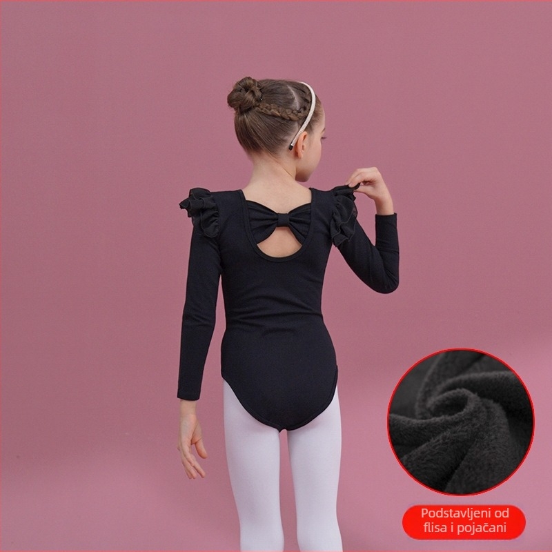 Dječja pamučna plesna haljina za vježbanje – 95% pamuk, za djevojčice, 3–8 godina, kineski ples