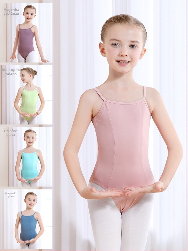 Dječji plesni kostim za baletnu praksu, ljetni model, najlon 75%, za djevojčice 3–8 godina
