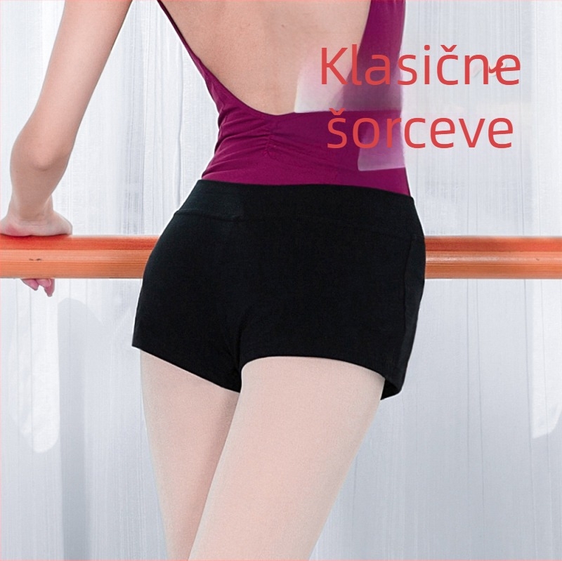 Ženske plesne šorce od pamuka i elastana za narodne plesove, sastav: 92% pamuk, 8% elastan, pogodno za scenu i ulične plesove