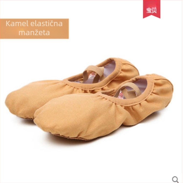Sansha dječje baletanke za ples, kožna potplata, pamučni vamp, prozračan i lagan, unisex