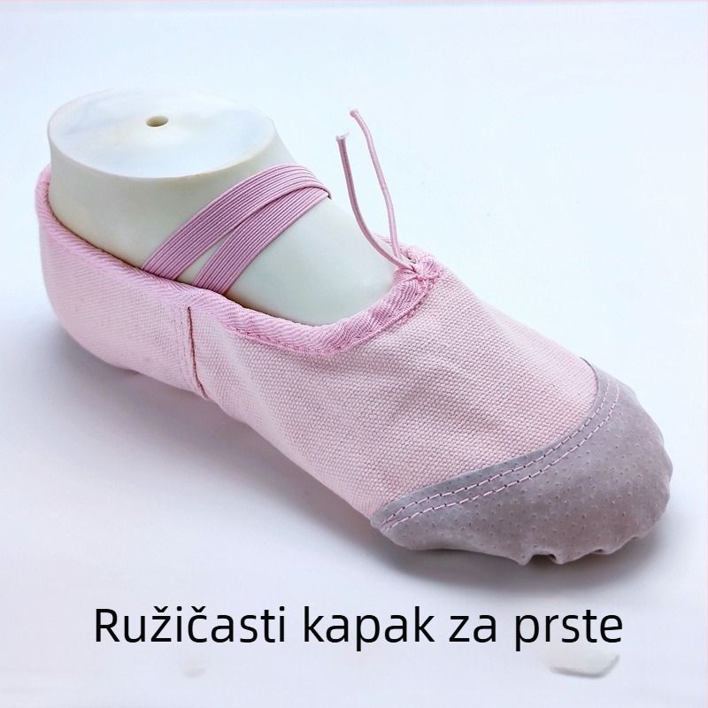 Baletanke za djecu, unisex, gornji dio od platna i pamuka, đon od kože goveda sa velurom, dišuće, lagane
