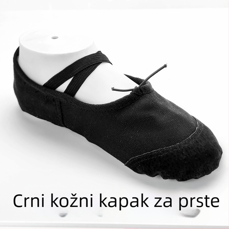 Baletanke za djecu, unisex, gornji dio od platna i pamuka, đon od kože goveda sa velurom, dišuće, lagane