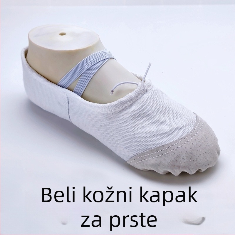 Baletanke za djecu, unisex, gornji dio od platna i pamuka, đon od kože goveda sa velurom, dišuće, lagane