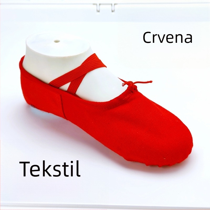 Baletanke za djecu, unisex, gornji dio od platna i pamuka, đon od kože goveda sa velurom, dišuće, lagane