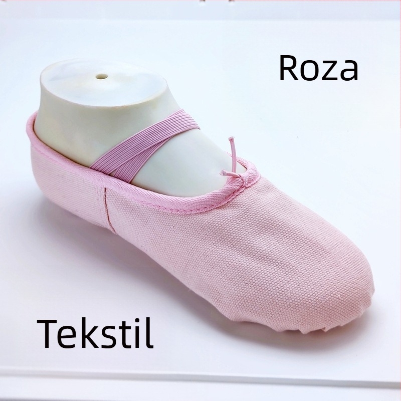 Baletanke za djecu, unisex, gornji dio od platna i pamuka, đon od kože goveda sa velurom, dišuće, lagane