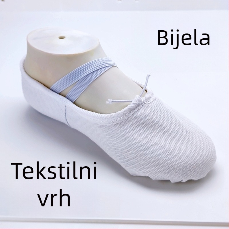 Baletanke za djecu, unisex, gornji dio od platna i pamuka, đon od kože goveda sa velurom, dišuće, lagane
