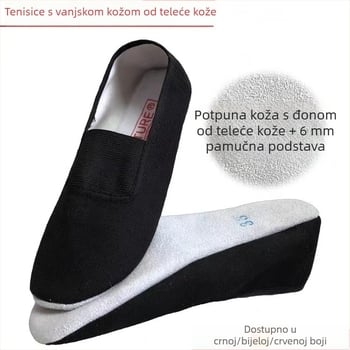 Taneće cipele za balet i moderni ples, unisex; gornji dio platno i pamuk; đon PU; prozračne, brzo sušeće, lagane, otporne na habanje.