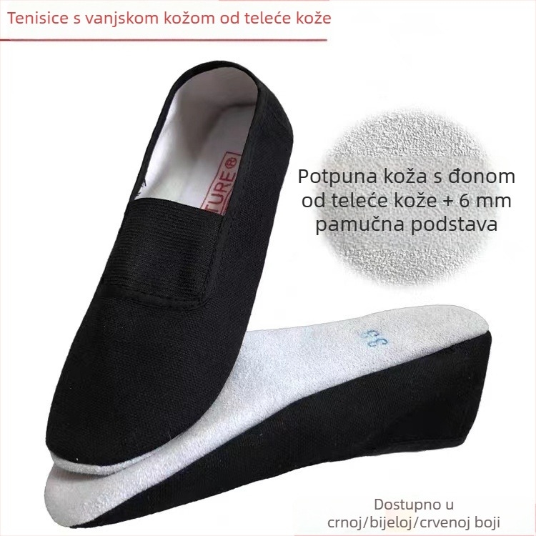 Taneće cipele za balet i moderni ples, unisex; gornji dio platno i pamuk; đon PU; prozračne, brzo sušeće, lagane, otporne na habanje.