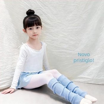 Novo dječje plesno-šal pulover s dugim rukavima – baletni trening top i gimnastički komplet za djevojčice, jesen.