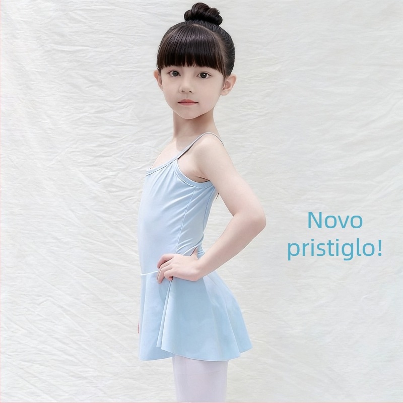 Novo dječje plesno-šal pulover s dugim rukavima – baletni trening top i gimnastički komplet za djevojčice, jesen.
