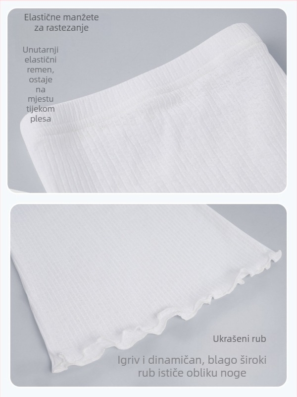 Pantalone za zagrijavanje baleta za odrasle, ravni kroj s blagim proširenjem u donjem dijelu, materijal od ribanog bambus viskoze, podstava viskoza
