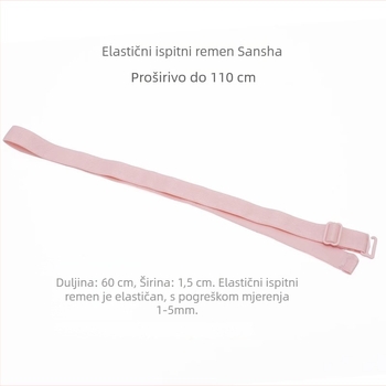 Baletni pojas za struk, elastičan i podesiv, Sansha/Three Sand, za baletne ispite, tkanina Lycra, poliester