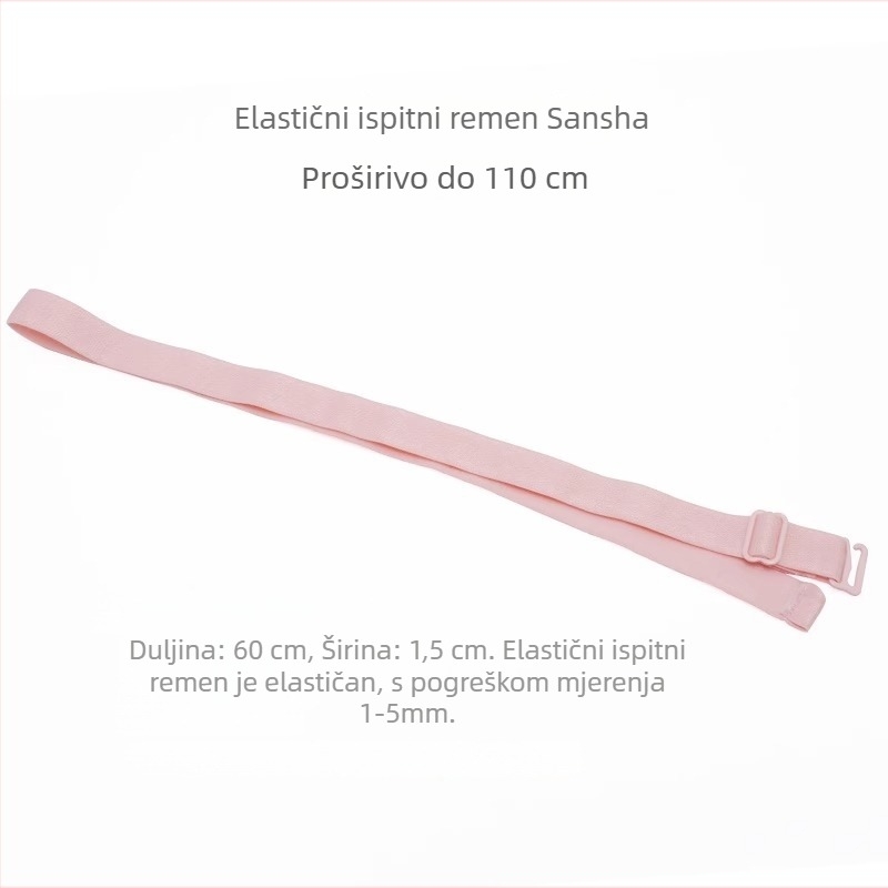 Baletni pojas za struk, elastičan i podesiv, Sansha/Three Sand, za baletne ispite, tkanina Lycra, poliester
