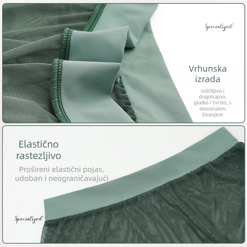 Baletna vježbna kostim s mekom gazom suknjom, najlon materijal 88,2%, meko vlakno, za odrasle žene, moderan ples