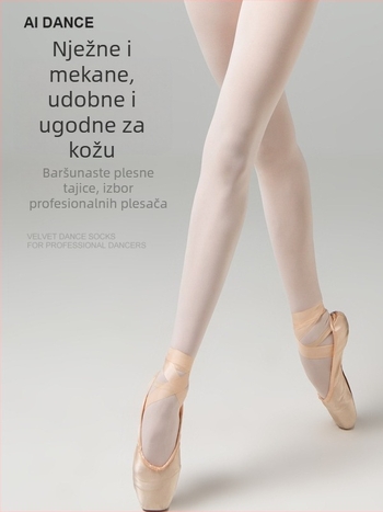 Ženske veluru plesne čarape i hlače za balet i gimnastiku – protuklizne, moderni plesni komad