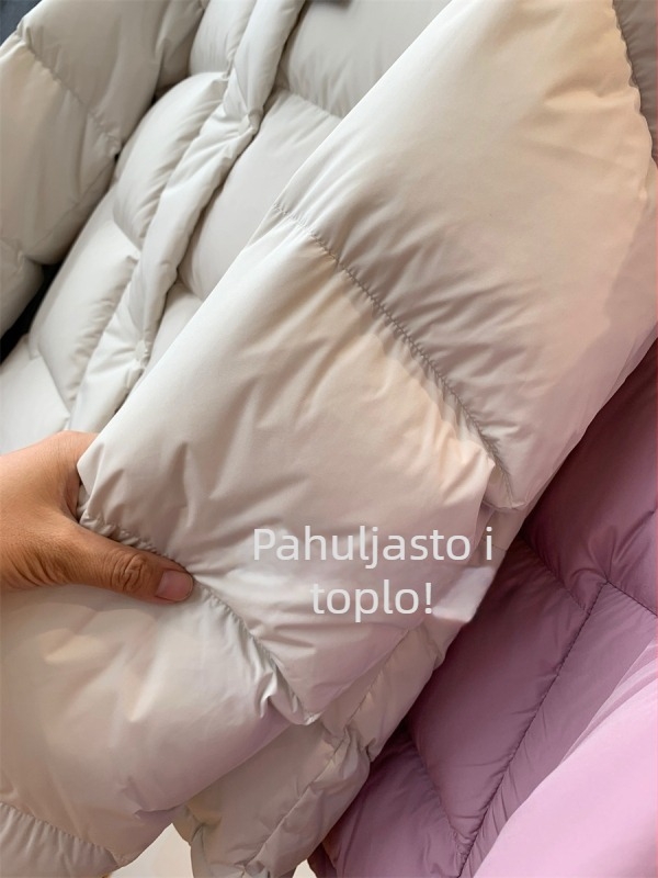 Jakna s pačjim perjuom, udio perja 86-90%, punjenje 101-200 g, slobodan kroj, debeli poliester materijal