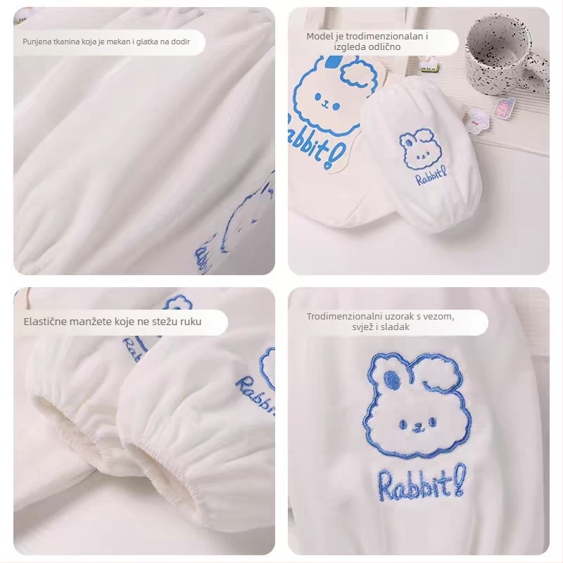 Dječje rukave s likom crtani zeca - unisex, pliš, protiv prljavštine, jesen-zima