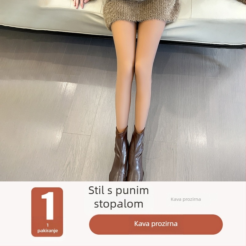 Ženske flis tajice s unutarnjom izolacijom — siva nijansa — jedinstvene hlače-leggings za zimu, proljeće i jesen