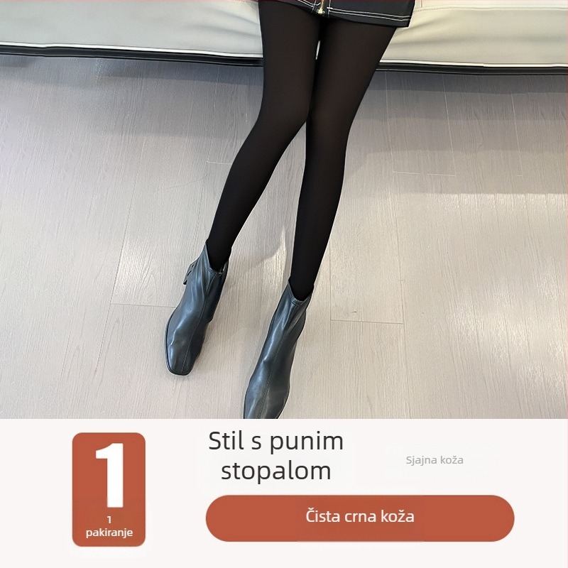 Ženske flis tajice s unutarnjom izolacijom — siva nijansa — jedinstvene hlače-leggings za zimu, proljeće i jesen