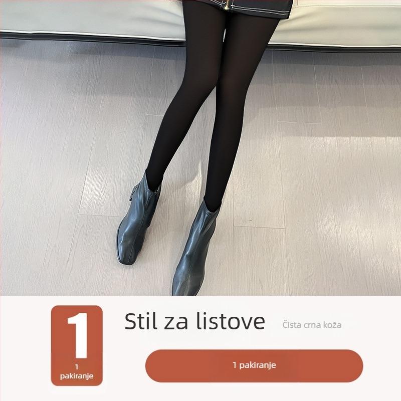 Ženske flis tajice s unutarnjom izolacijom — siva nijansa — jedinstvene hlače-leggings za zimu, proljeće i jesen