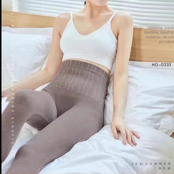 Leggins od modala s visokim stupnjem elastičnosti, uski kroj, topli, jednobojni (Modal 50–70%, Poliester 30–50%)