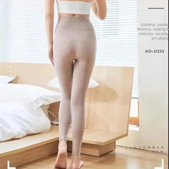 Leggins od modala s visokim stupnjem elastičnosti, uski kroj, topli, jednobojni (Modal 50–70%, Poliester 30–50%)