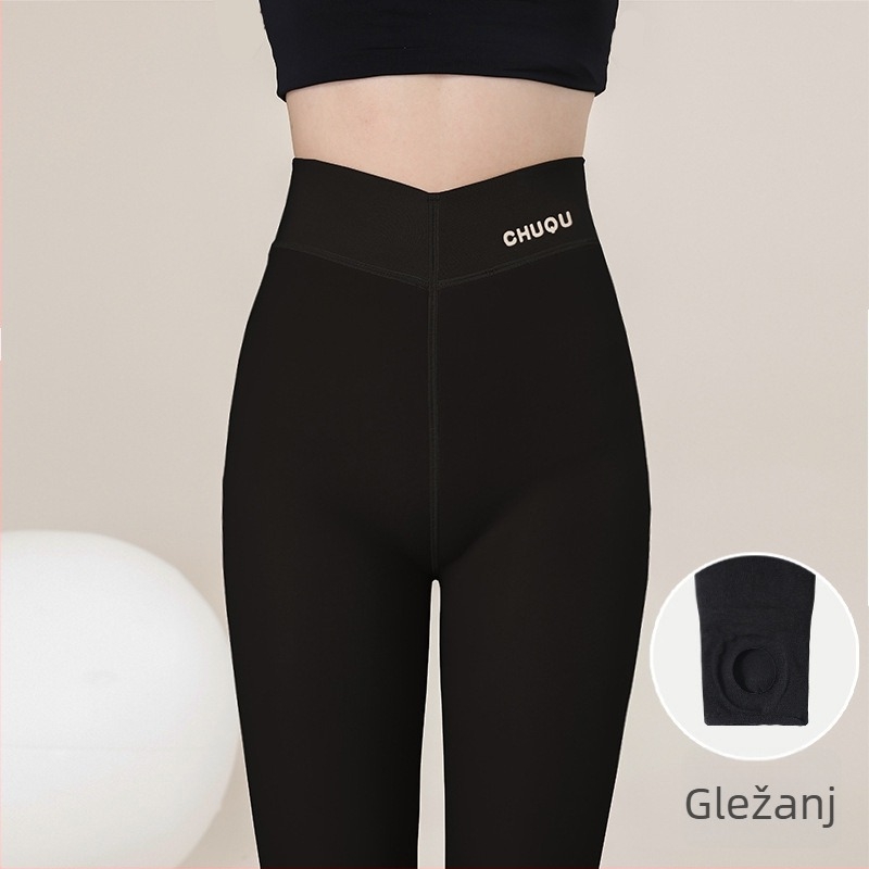 650 g flisom podstavljene debeli legging za sitne žene, boja kože, zimska toplina, podizanje stražnjice