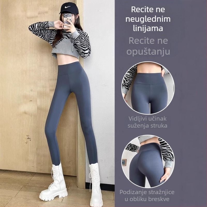 As Yin Lan ženske jednodijelne cropped tajice – uski kroj, visoka elastičnost, jednobojni poliester materijal, 80–90% poliester, ljeto 2025