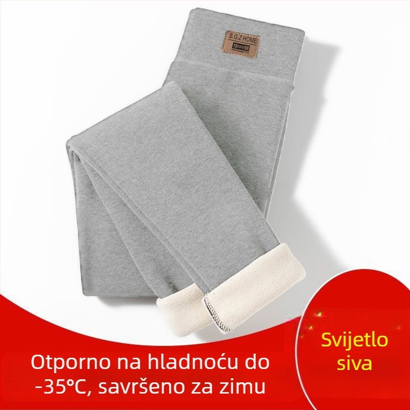 Ženske termo tajice s flisom iznutra, visoki pojas, stanjivanje trbuha, tople zimi