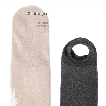 Ženske debele tajice s fleece podstavom od 500 g, ribasta tekstura, visokim strukom, toplo za jesen-zimu, duljina tri četvrtine, bez naboravanja