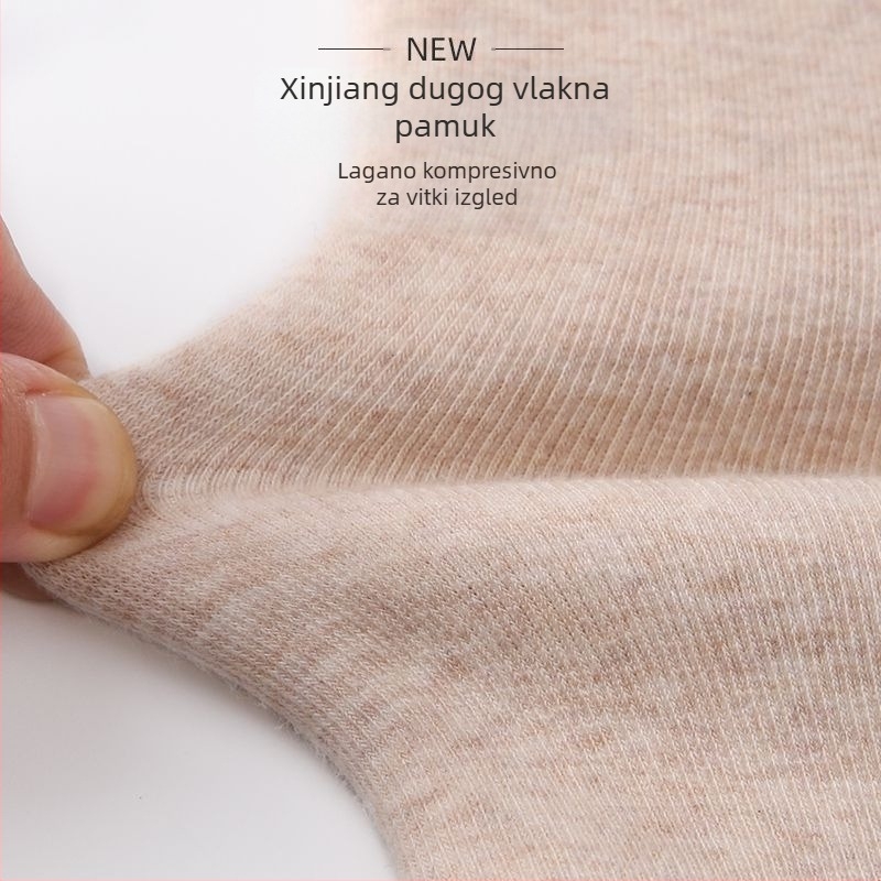 Ženske debele tajice s fleece podstavom od 500 g, ribasta tekstura, visokim strukom, toplo za jesen-zimu, duljina tri četvrtine, bez naboravanja