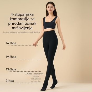 Nove ženske debeli legingi za jesen i zimu, pamuk s vertikalnim prugama, duljina 3/4, elastični i laskaju siluetu.