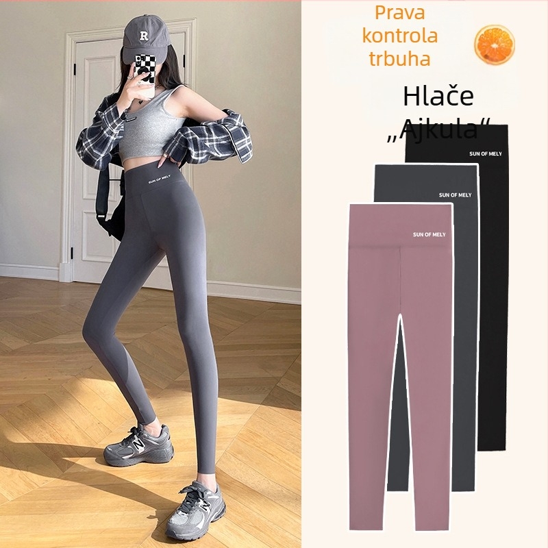 Ženske flis legice za jesen-zimu, uski kroj, kontrola trbuha