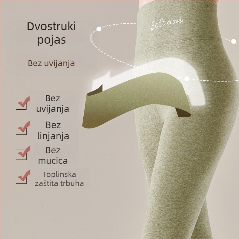 Termalne tajice za tinejdžerice, visok pojas, flis podstava, duge