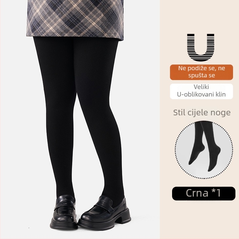 Damske leggings velikog broja za jesen i zimu, s fleksom, debeli, protuklizni, za vanjsku upotrebu, topli