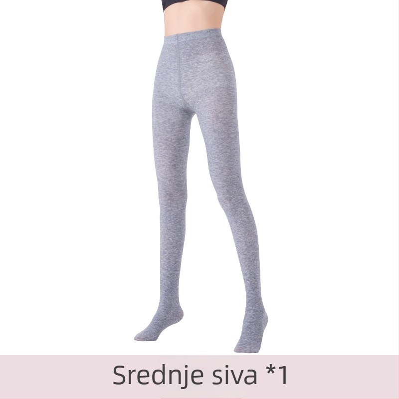 Landa tajice od merino vune, visoki struk, tople i mekane, s flis podstavom, sive crne, za jesen i zimu