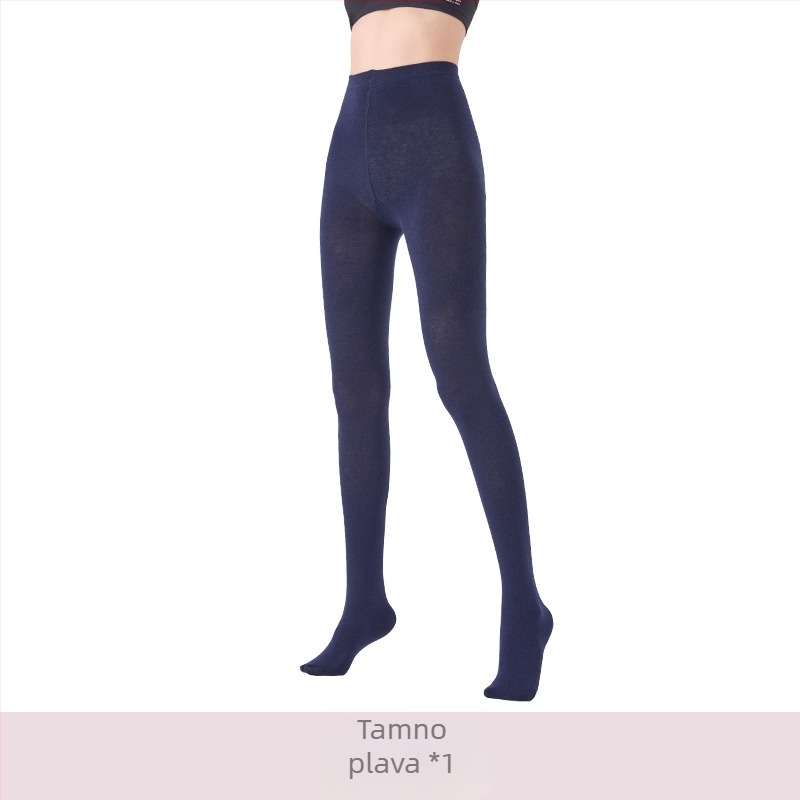 Landa tajice od merino vune, visoki struk, tople i mekane, s flis podstavom, sive crne, za jesen i zimu