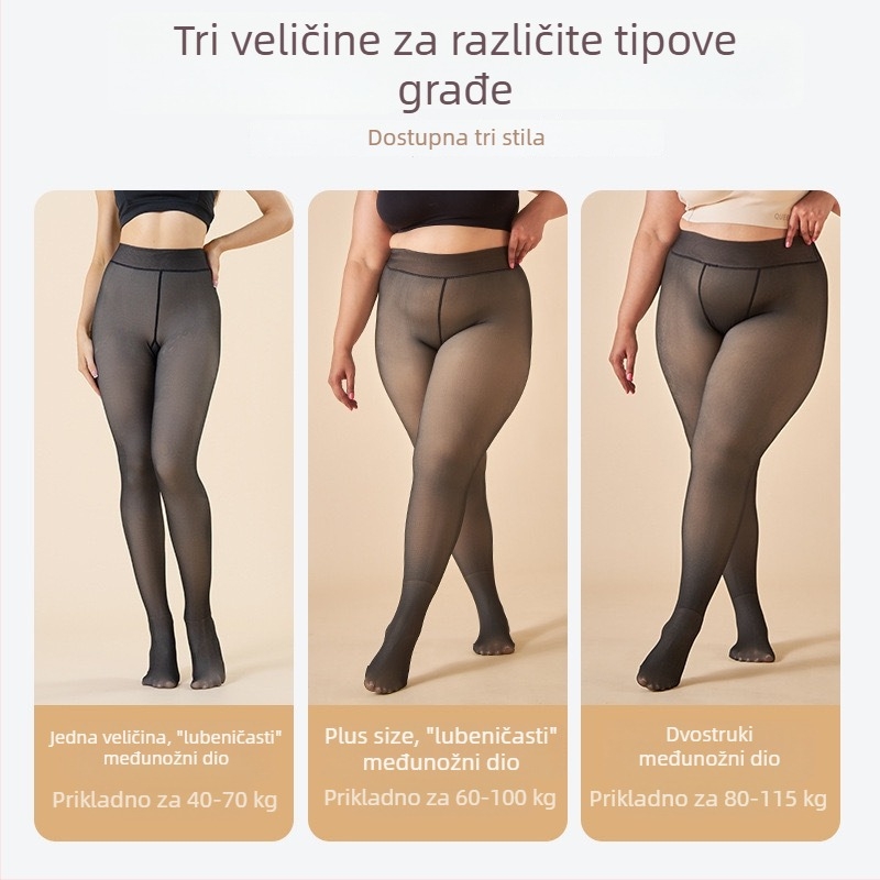 Ženske debele tajice s flis podstavom