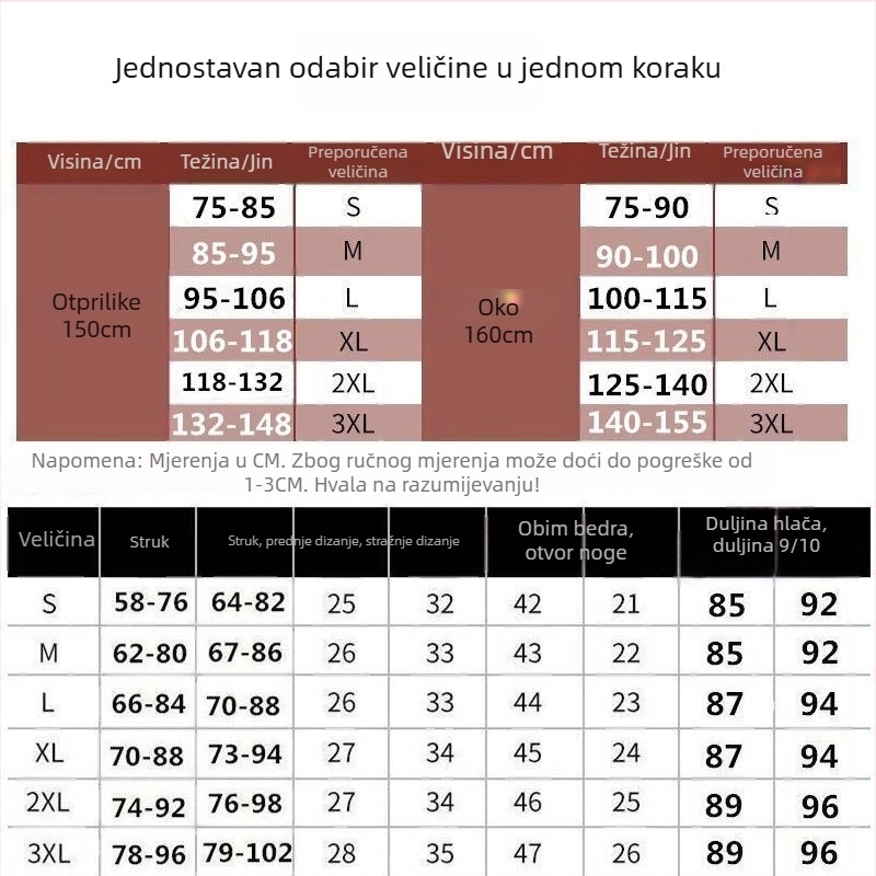 Visoki struk, fleece podstava, uske hlače u stilu olovke za zimu