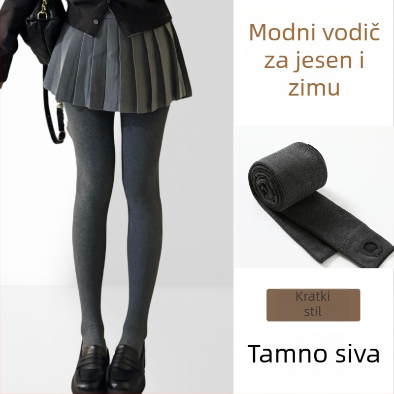 Ženski debeli pamučni tajci s fleesom iznutra, topli, oblikuju tijelo, podižu zadnjicu, prekriveni stopala