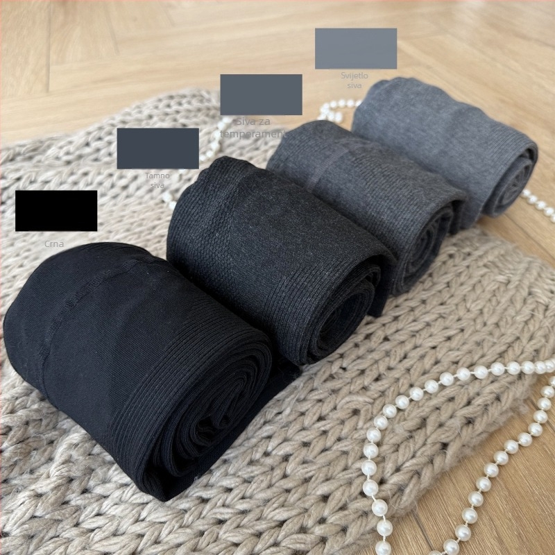 Ženske kompresijske hulahice s fleece podstavom, 230 g, srednje debljine, tople, oblikovanje trbuha, japanski stil